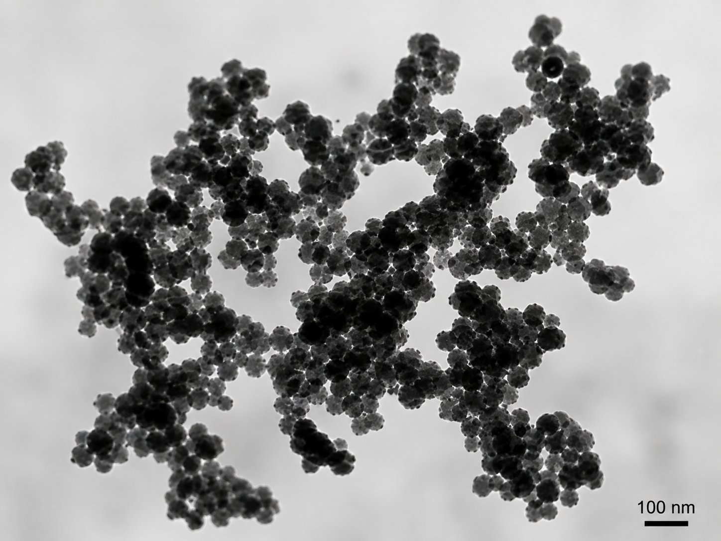Illustration of black carbon particles